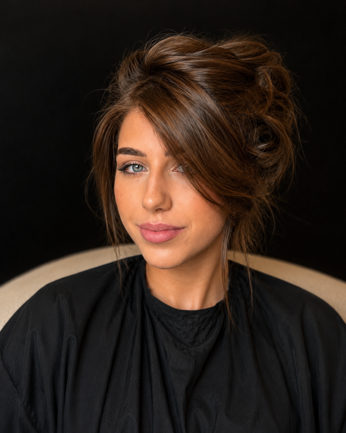 Coiffure brushing et balayage réalisée au salon DERMA SKIN LYON